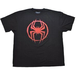 Spider-Man Across The Universe Mens Red Splatter Logo Shirt New 3XL